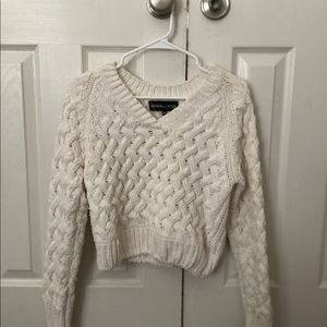 Kendall and Kylie cropped white sweater